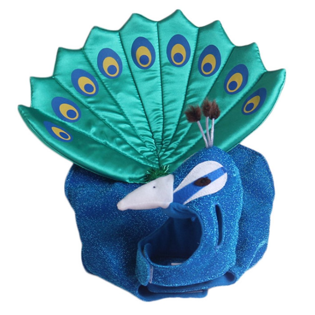 pet dog cat fashion Halloween costume doggy lovely Blue peacock apparel puppy jackets dogs cats outwear clothes 1pcs