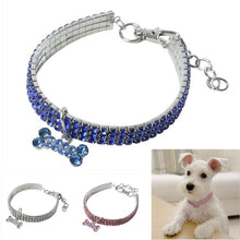 Load image into Gallery viewer, New Dog Rhinestone Necklace Adjustable Collar Pet collar Bone Pendant Animals Habitat Decoration Small Cats Dog Collar Bling
