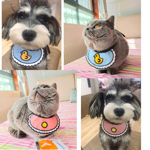 3pcs cute pet saliva towel bib cat dog Christmas New Year holiday scarf clothes Shiba Inu Corgi fat