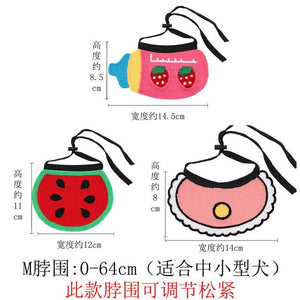 3pcs cute pet saliva towel bib cat dog Christmas New Year holiday scarf clothes Shiba Inu Corgi fat