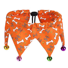 Load image into Gallery viewer, Halloween Pet Collar Festival Dogs Cats Collar with Small Bell Polyester Fabric Adjustable  PI669
